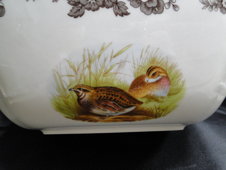 Spode Woodland Lapwing Pintail Quail Game Birds: NEW Square Serving Bowl, Box