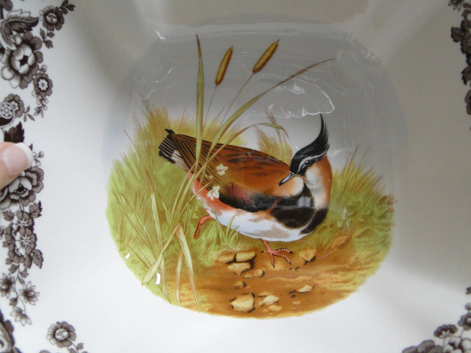 Spode Woodland Lapwing Pintail Quail Game Birds: NEW Square Serving Bowl, Box