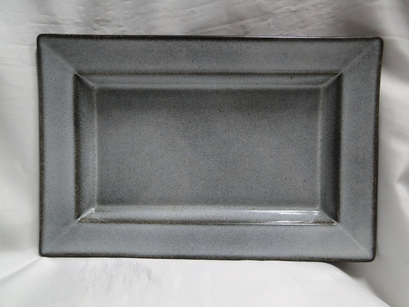 Jars Tourron Gris Ecorce, Blue/Grey & Black:  Rectangular Platter (s), 11 7/8"