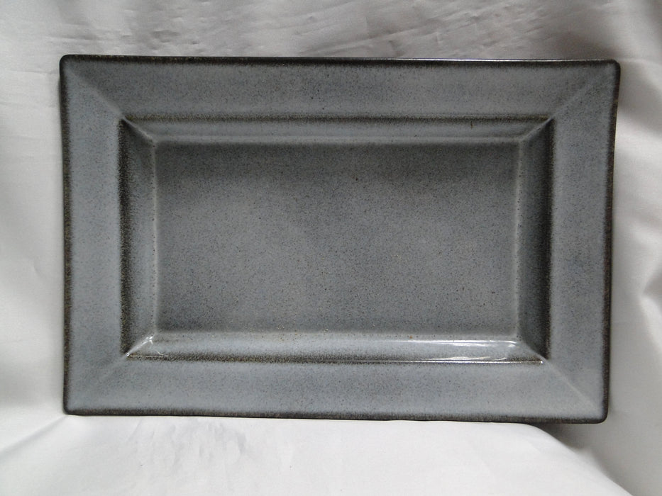 Jars Tourron Gris Ecorce, Blue/Grey & Black:  Rectangular Platter (s), 11 7/8"