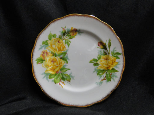 Royal Albert Tea Rose Yellow, Gold Trim: Bread Plate, 6 3/8"