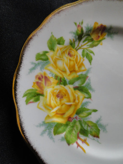 Royal Albert Tea Rose Yellow, Gold Trim: Bread Plate, 6 3/8"