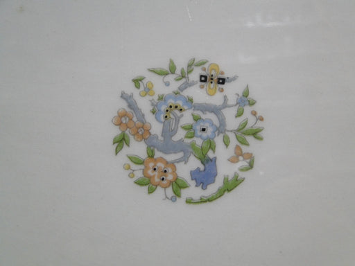 Syracuse Oriental, Blue/Green/Tan Border, Gold Trim: Oval Platter, 17 7/8"