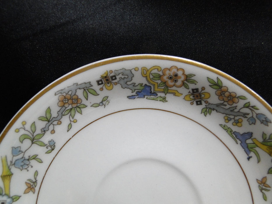 Syracuse Oriental, Blue/Green/Tan Border, Gold Trim: 5 3/8" Saucer (s) Only