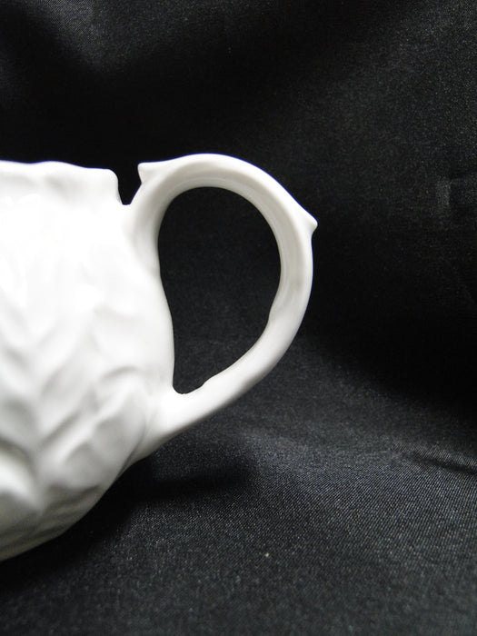 Wedgwood Countryware, White Embossed Leaves: Creamer / Cream Pitcher