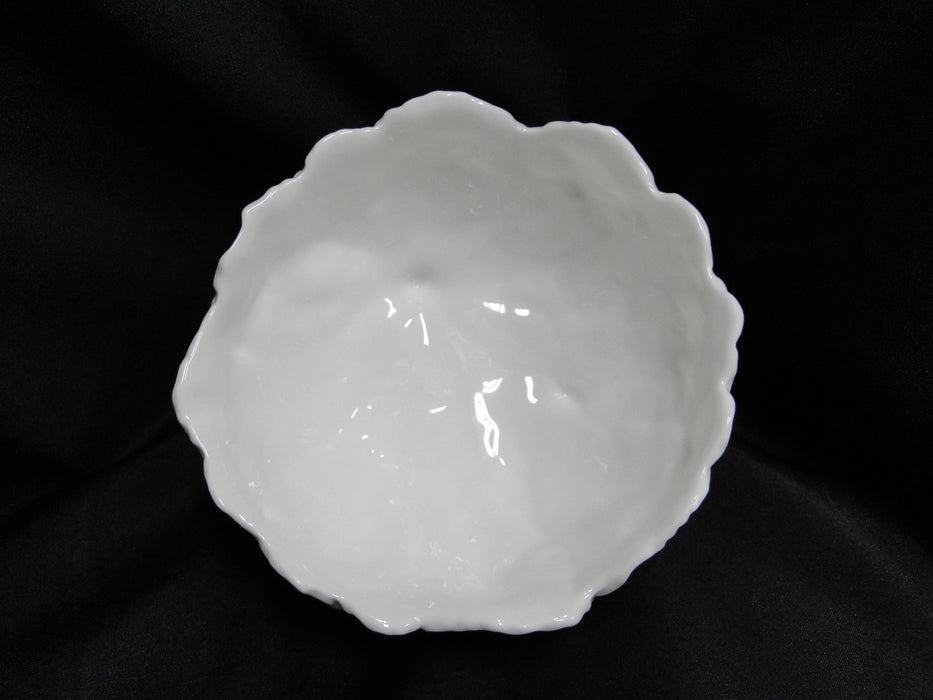 Coalport Countryware, White Embossed Leaves: Round Serving Bowl, 6 1/4"