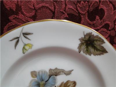 Royal Worcester Dorchester, Brown & Yellow Flowers: Bread Plate (s), 6"