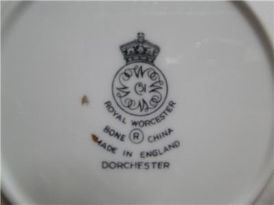Royal Worcester Dorchester, Brown & Yellow Flowers: Bread Plate (s), 6"