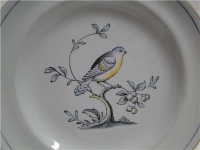 Spode Queen's Bird, Multicolored Bird on Gray: Bread Plate (s), 6"