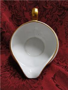 Tirschenreuth Colonial, White w/ Smooth Gold Band: Creamer / Cream Pitcher