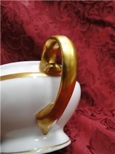 Tirschenreuth Colonial, White w/ Smooth Gold Band: Creamer / Cream Pitcher