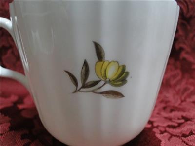 Royal Worcester Dorchester, Brown & Yellow Flowers: Cup & Saucer Set (s), 2 5/8"
