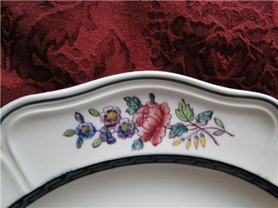 Wedgwood Floral, A6793, Flowers, Green Trim: Dinner Plate (s), 10"