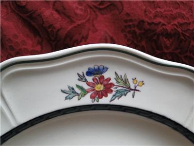 Wedgwood Floral, A6793, Flowers, Green Trim: Dinner Plate (s), 10"