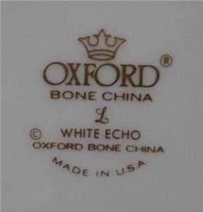 Oxford (Lenox) White Echo, Floral & Leaves, Platinum: Dinner Plate (s), 10 3/4"