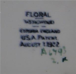 Wedgwood Floral, A6793, Flowers, Green Trim: Dinner Plate (s), 10"