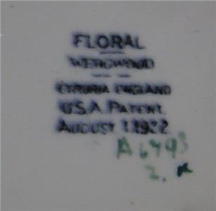 Wedgwood Floral, A6793, Flowers, Green Trim: Dinner Plate (s), 10"