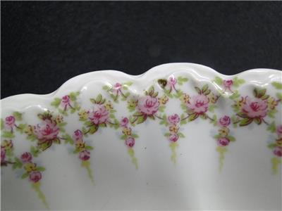 Haviland (Limoges) Schleiger 349, Pink Floral: Fruit Bowl (s), 5 1/2", As Is