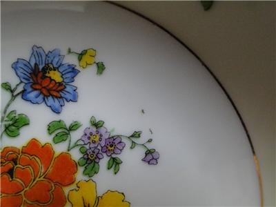 Thun Thu71 Floral Rim & Center, Cream Band: Fruit Bowl (s), 5 3/8" x 1 1/4"