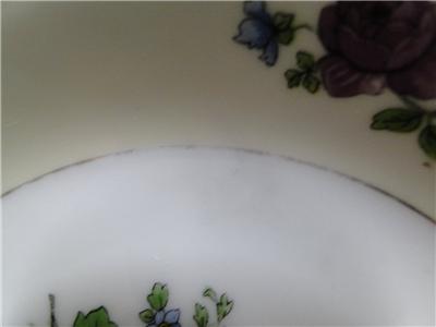 Thun Thu71 Floral Rim & Center, Cream Band: Fruit Bowl (s), 5 3/8" x 1 1/4"