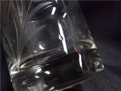 Clear w/ Gray Cut Wheat: Tumbler (s) 3 1/4" -- CR#077