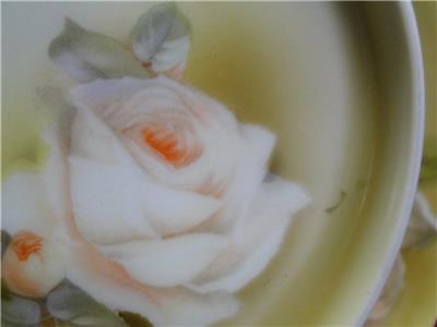 Reinhold Schlegelmilch Germany, White & Peach Roses: 2 Tier Serving Tray