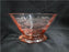 Tiffin Flanders Pink, All Pink, Etched: Finger Bowl & Underplate Set, As Is