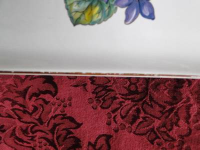 Villeroy & Boch Botanica, Flowers, Brown Trim: Sandwich Tray 13.5" x 6 1/8"