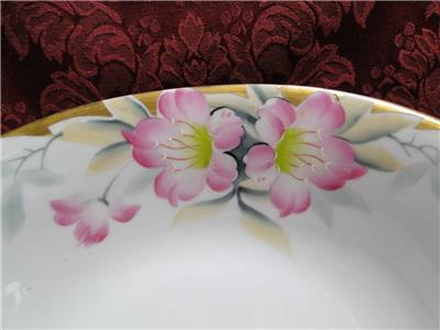 Noritake Azalea, 19322, White w/ Pink Flowers: Oval Serving Bowl Handles 10 1/2"
