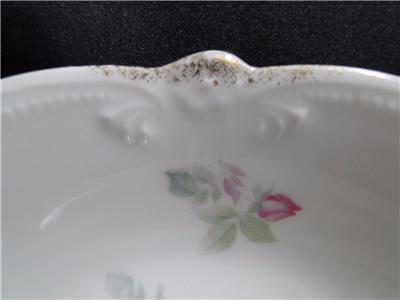 Carl Schumann, Pink & White Flowers, Bavaria: Round Serving Bowl, 9 1/8"