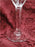 St Louis Chantilly, Clear w/ Fan & Criss Cross Cuts:  Burgundy Wine, 7"