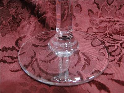 St Louis Chantilly, Clear w/ Fan & Criss Cross Cuts:  Burgundy Wine, 7"