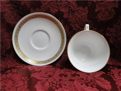 Royal Worcester Golden Anniversary, Gold Flowers & Band: Cup & Saucer Set (s)