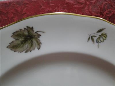 Royal Worcester Dorchester, Brown, Yellow Flowers: Round Serving Platter 12 5/8"
