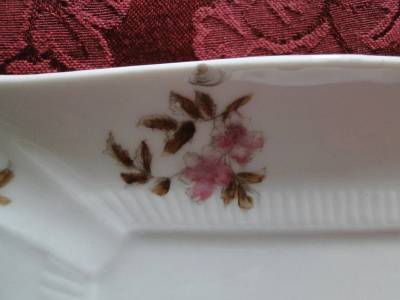 Haviland, Ch. Field (Limoges) Pink CHF 1649: Gravy Boat w/ Underplate, As Is