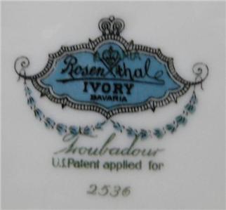 Rosenthal Troubadour 2536, Bird, Floral, Cream: Octagonal Platter, 12 3/4"
