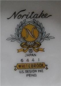 Noritake Whitebrook, 6441, White Flowers, Gray Scrolls: Bread Plate, 6 3/8"