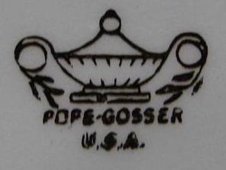 Pope Gosser New Princess 3034, Pink Rose Rim & Center: Serving Platter, 13 3/8"