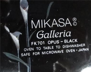 Mikasa Opus Black, Calla Lily: Rim Soup Bowl (s), 9 1/4"