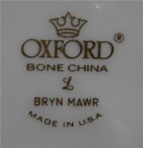 Oxford (Lenox) Bryn Mawr, Blue Scrolls & Leaves: Dinner Plate (s), 10 3/4"