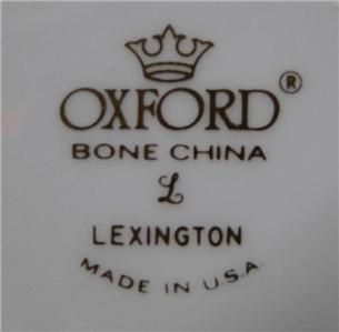 Oxford (Lenox) Lexington, Platinum Rings on White: Salad Plate (s), 8"