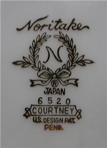 Noritake Courtney, 6520, Gold & White Scrolls: Bread Plate (s), 6 3/8"