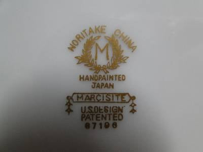 Noritake Marcisite, 87196, Gold Flowers, Cream Band: Dinner Plate (s), 9 7/8"