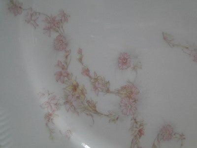 Haviland (Limoges) Schleiger 247d, Pale Pink Flowers: Oval Serving Bowl, No Lid