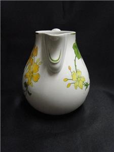 Villeroy & Boch Geranium, Yellow & Green, No Rib: Pitcher, 5 3/4" Tall