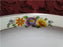 Thun Thu71 Floral Rim & Center, Cream Band: Oval Serving Platter, 12" x 8 1/2"