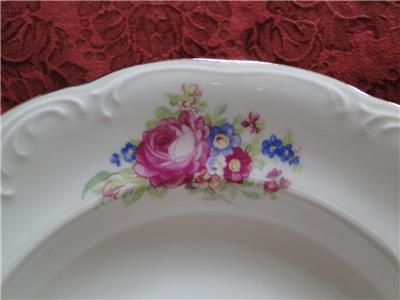 Wawel Anastasia, Floral Sprays, Embossed Scrolls: Rim Soup Bowl (s), 8 1/4"