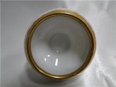 Oscar & Edgar Gutherz, Austria, White w/ Gold Trim: Salt Dips, Set of 4