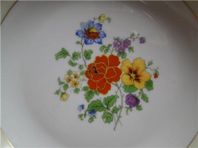 Thun Thu71 Floral Rim & Center, Cream Band: Rim Soup Bowl (s), 7 3/4" x 1 5/8"