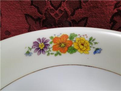 Thun Thu71 Floral Rim & Center, Cream Band: Rim Soup Bowl (s), 7 3/4" x 1 5/8"